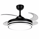 Abanico de techo 42" retractil Luz Led 24W Cct: 30K, 40K, 60K Dimeable 6 Velocidades Control Remoto 110-240V.