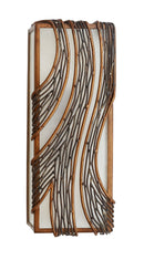 Two Light Wall Sconce<br /><span style="color:#4AB0CE;">Entrega: 4-10 dias en USA</span><br /><span style="color:#4AB0CE;font-size:60%;">PREGUNTE POR ENTREGA EN PANAMA</span><br />Collection: Flow<br />Finish: Hammered Ore