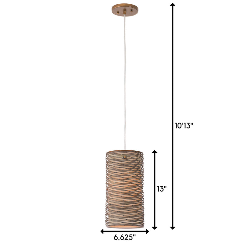 One Light Mini Pendant<br /><span style="color:#4AB0CE;">Entrega: 4-10 dias en USA</span><br /><span style="color:#4AB0CE;font-size:60%;">PREGUNTE POR ENTREGA EN PANAMA</span><br />Collection: Flow<br />Finish: Hammered Ore