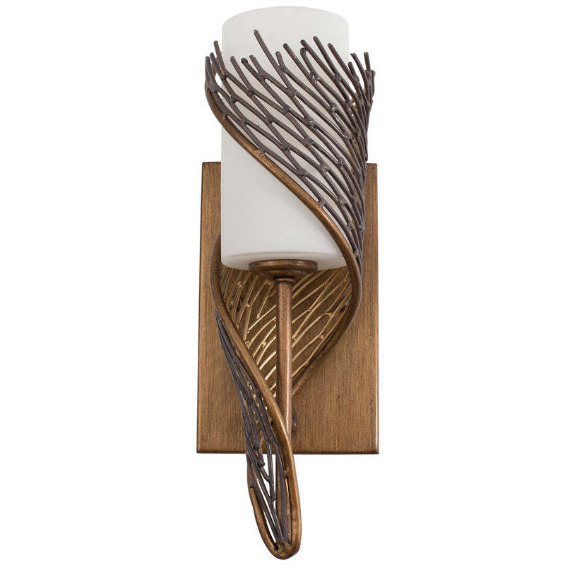 One Light Wall Sconce<br /><span style="color:#4AB0CE;">Entrega: 3-4 semanas en USA</span><br /><span style="color:#4AB0CE;font-size:60%;">PREGUNTE POR ENTREGA EN PANAMA</span><br />Collection: Flow<br />Finish: Hammered Ore