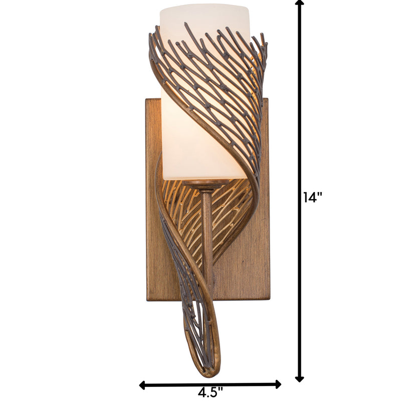 One Light Wall Sconce<br /><span style="color:#4AB0CE;">Entrega: 3-4 semanas en USA</span><br /><span style="color:#4AB0CE;font-size:60%;">PREGUNTE POR ENTREGA EN PANAMA</span><br />Collection: Flow<br />Finish: Hammered Ore
