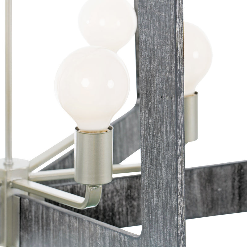 Six Light Chandelier<br /><span style="color:#4AB0CE;">Entrega: 4-10 dias en USA</span><br /><span style="color:#4AB0CE;font-size:60%;">PREGUNTE POR ENTREGA EN PANAMA</span><br />Collection: Lofty<br />Finish: Steel