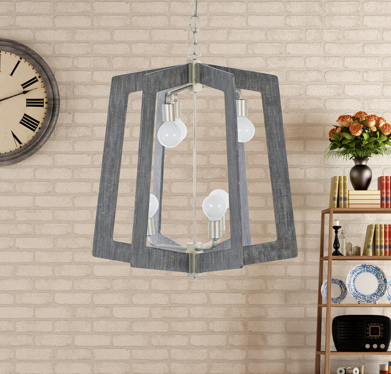 Varaluz - 268F06SOG - Six Light Chandelier - Lofty - Steel