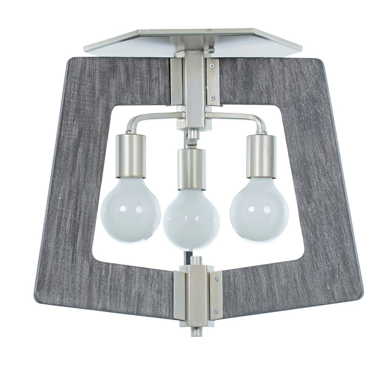 Varaluz - 268S03SOG - Three Light Semi Flush Mount - Lofty - Steel