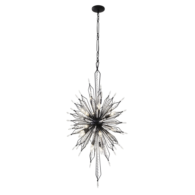 20 Light Foyer Pendant<br /><span style="color:#4AB0CE;">Entrega: 4-10 dias en USA</span><br /><span style="color:#4AB0CE;font-size:60%;">PREGUNTE POR ENTREGA EN PANAMA</span><br />Collection: Orbital<br />Finish: Carbon