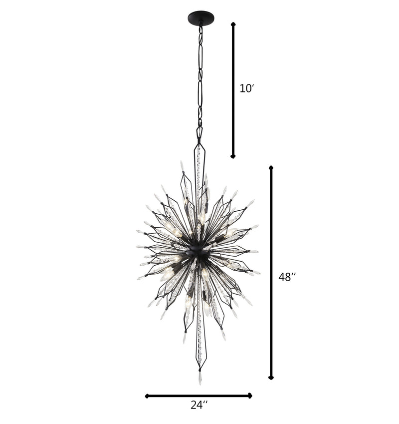 Varaluz - 311F20CB - 20 Light Foyer Pendant - Orbital - Carbon