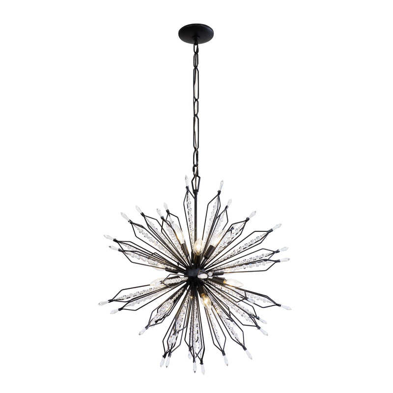 Varaluz - 311P12CB - 12 Light Pendant - Orbital - Carbon