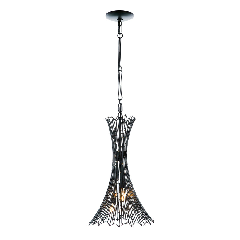 Three Light Foyer Pendant<br /><span style="color:#4AB0CE;">Entrega: 4-10 dias en USA</span><br /><span style="color:#4AB0CE;font-size:60%;">PREGUNTE POR ENTREGA EN PANAMA</span><br />Collection: Rikki<br />Finish: Carboged Gold