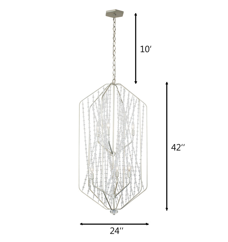 Varaluz - 321F06SO - Six Light Foyer Pendant - Chelsea - Silverado