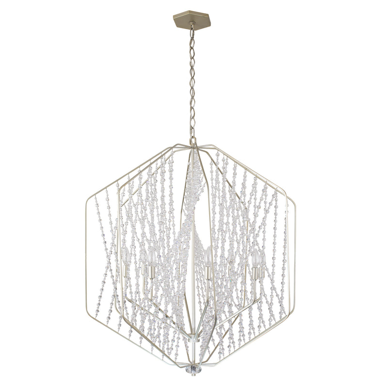 Six Light Pendant<br /><span style="color:#4AB0CE;">Entrega: 4-10 dias en USA</span><br /><span style="color:#4AB0CE;font-size:60%;">PREGUNTE POR ENTREGA EN PANAMA</span><br />Collection: Chelsea<br />Finish: Silverado