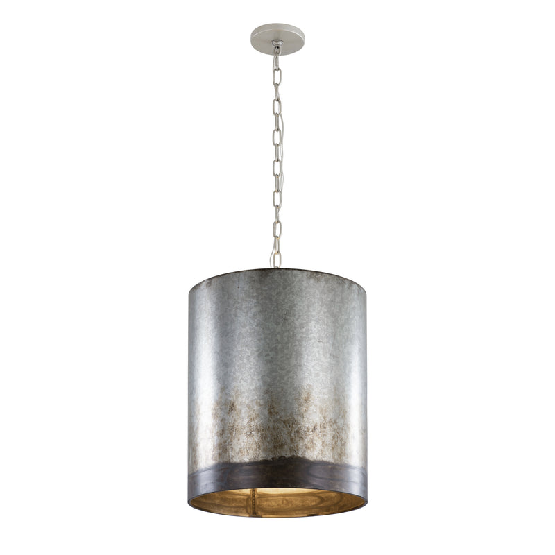 Three Light Pendant<br /><span style="color:#4AB0CE;">Entrega: 16-17 semanas en USA</span><br /><span style="color:#4AB0CE;font-size:60%;">PREGUNTE POR ENTREGA EN PANAMA</span><br />Collection: Cannery<br />Finish: Ombre Galvanized