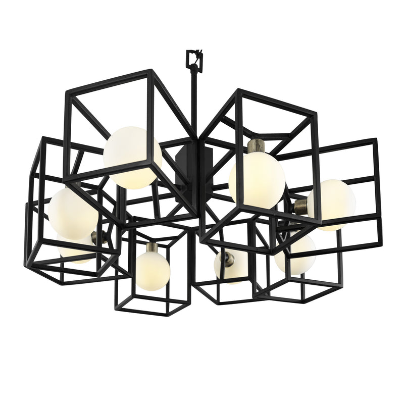 Eight Light Pendant<br /><span style="color:#4AB0CE;">Entrega: 4-10 dias en USA</span><br /><span style="color:#4AB0CE;font-size:60%;">PREGUNTE POR ENTREGA EN PANAMA</span><br />Collection: Plaza<br />Finish: Carbon/Havana Gold