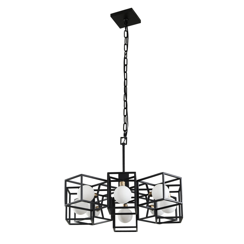 Eight Light Pendant<br /><span style="color:#4AB0CE;">Entrega: 4-10 dias en USA</span><br /><span style="color:#4AB0CE;font-size:60%;">PREGUNTE POR ENTREGA EN PANAMA</span><br />Collection: Plaza<br />Finish: Carbon/Havana Gold