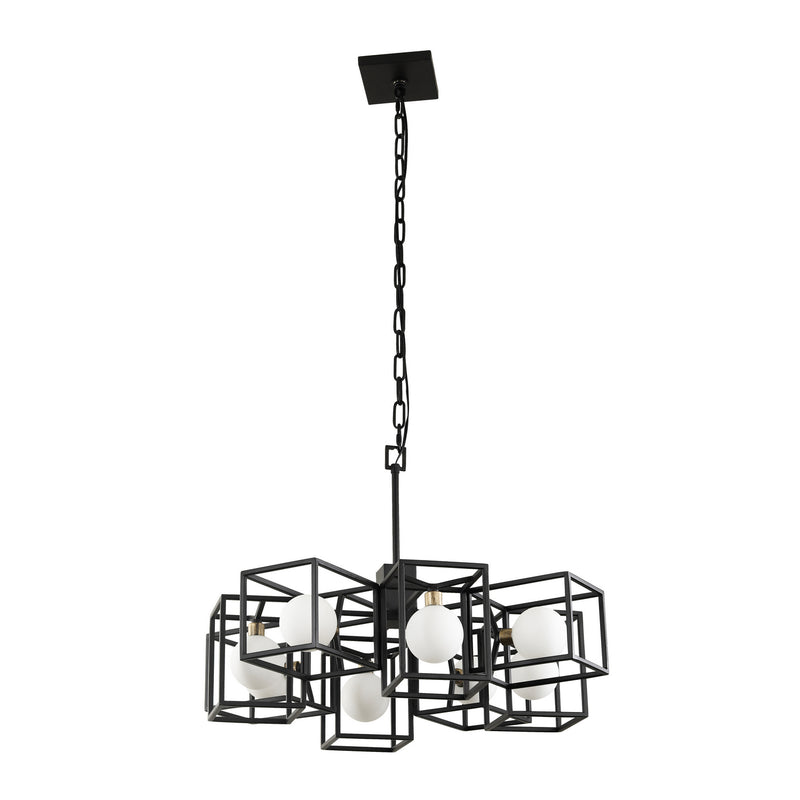 Eight Light Pendant<br /><span style="color:#4AB0CE;">Entrega: 4-10 dias en USA</span><br /><span style="color:#4AB0CE;font-size:60%;">PREGUNTE POR ENTREGA EN PANAMA</span><br />Collection: Plaza<br />Finish: Carbon/Havana Gold