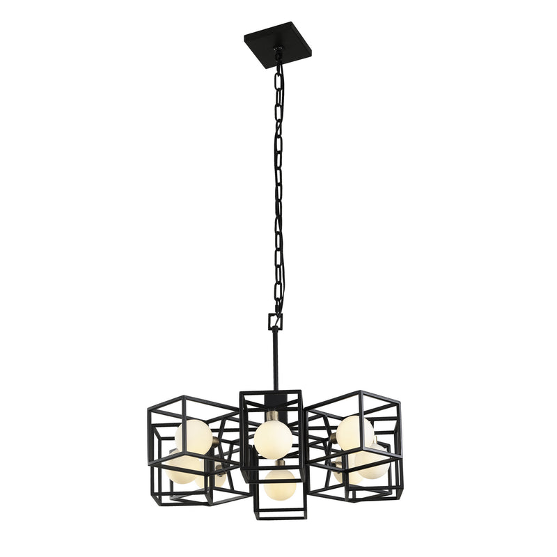 Eight Light Pendant<br /><span style="color:#4AB0CE;">Entrega: 4-10 dias en USA</span><br /><span style="color:#4AB0CE;font-size:60%;">PREGUNTE POR ENTREGA EN PANAMA</span><br />Collection: Plaza<br />Finish: Carbon/Havana Gold