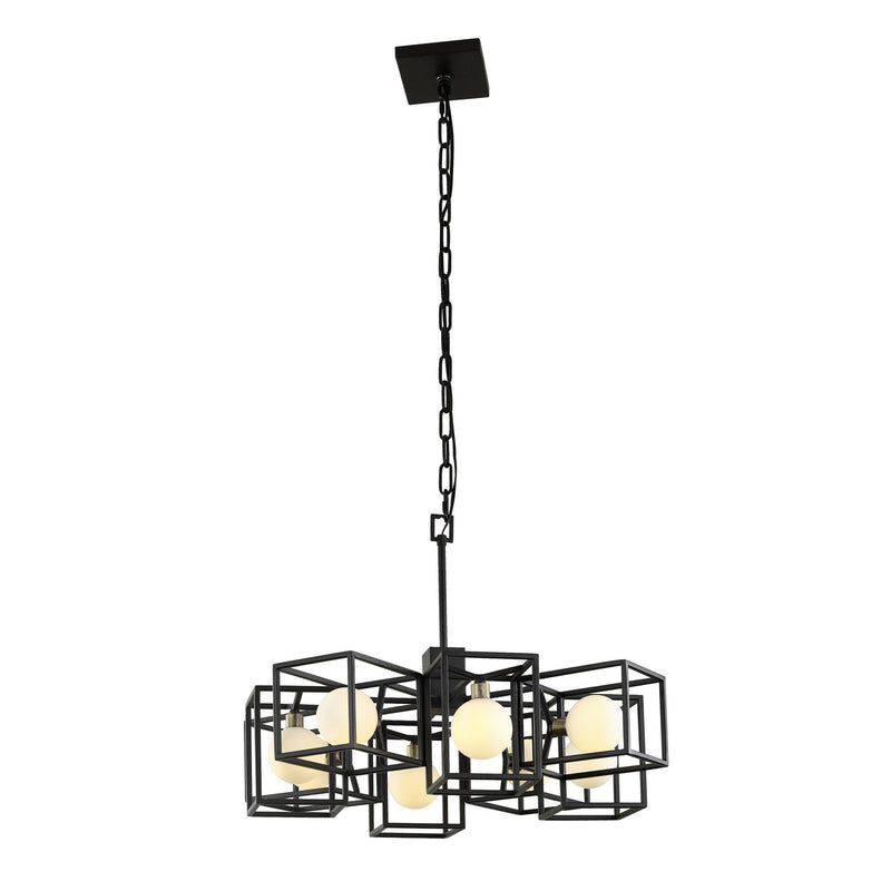 Eight Light Pendant<br /><span style="color:#4AB0CE;">Entrega: 4-10 dias en USA</span><br /><span style="color:#4AB0CE;font-size:60%;">PREGUNTE POR ENTREGA EN PANAMA</span><br />Collection: Plaza<br />Finish: Carbon/Havana Gold