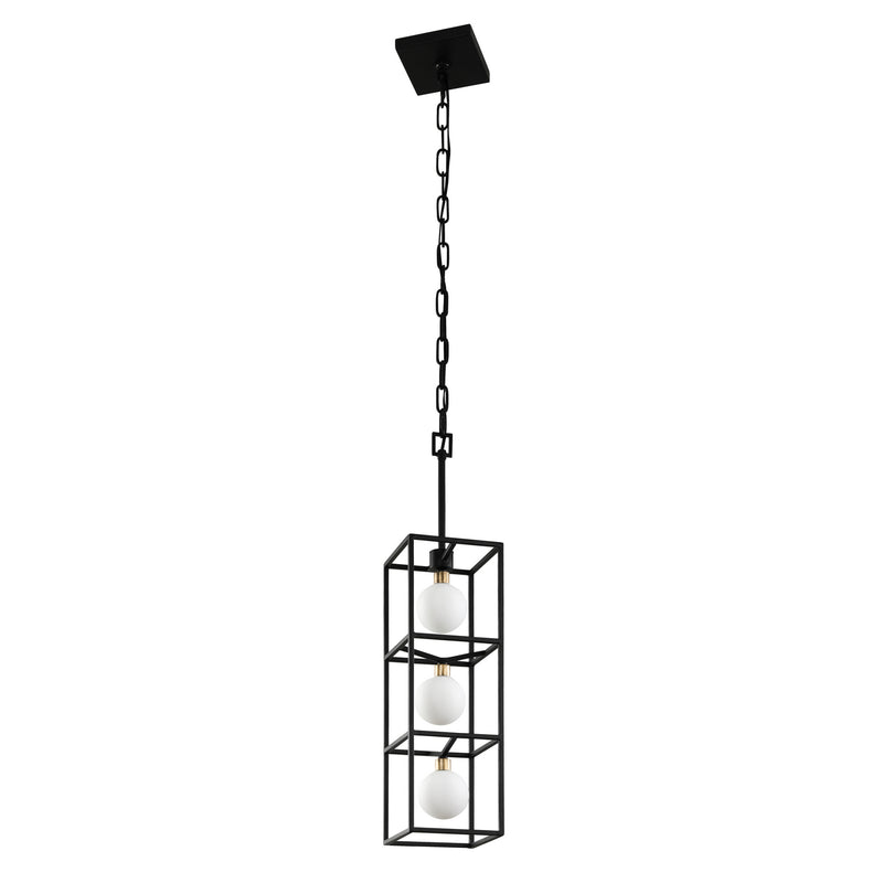 Three Light Foyer Pendant<br /><span style="color:#4AB0CE;">Entrega: 4-10 dias en USA</span><br /><span style="color:#4AB0CE;font-size:60%;">PREGUNTE POR ENTREGA EN PANAMA</span><br />Collection: Plaza<br />Finish: Carbon/Havana Gold