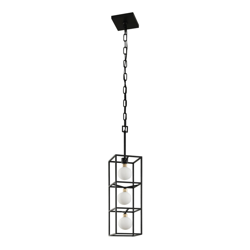 Three Light Foyer Pendant<br /><span style="color:#4AB0CE;">Entrega: 4-10 dias en USA</span><br /><span style="color:#4AB0CE;font-size:60%;">PREGUNTE POR ENTREGA EN PANAMA</span><br />Collection: Plaza<br />Finish: Carbon/Havana Gold