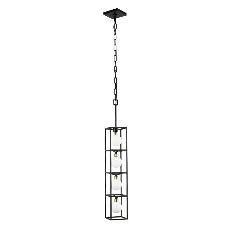 Four Light Foyer Pendant<br /><span style="color:#4AB0CE;">Entrega: 4-10 dias en USA</span><br /><span style="color:#4AB0CE;font-size:60%;">PREGUNTE POR ENTREGA EN PANAMA</span><br />Collection: Plaza<br />Finish: Carbon/Havana Gold