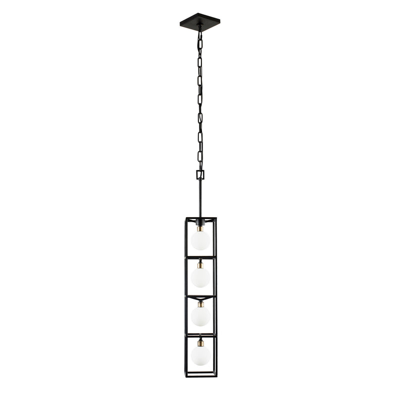 Four Light Foyer Pendant<br /><span style="color:#4AB0CE;">Entrega: 4-10 dias en USA</span><br /><span style="color:#4AB0CE;font-size:60%;">PREGUNTE POR ENTREGA EN PANAMA</span><br />Collection: Plaza<br />Finish: Carbon/Havana Gold