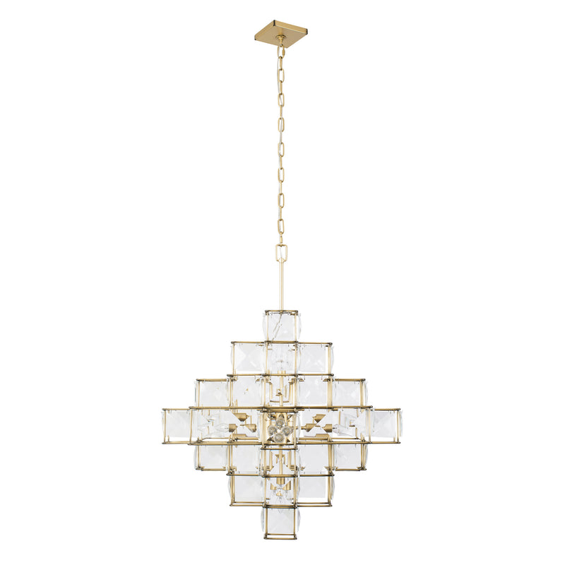 Six Light Chandelier<br /><span style="color:#4AB0CE;">Entrega: 4-10 dias en USA</span><br /><span style="color:#4AB0CE;font-size:60%;">PREGUNTE POR ENTREGA EN PANAMA</span><br />Collection: Cubic<br />Finish: Calypso Gold