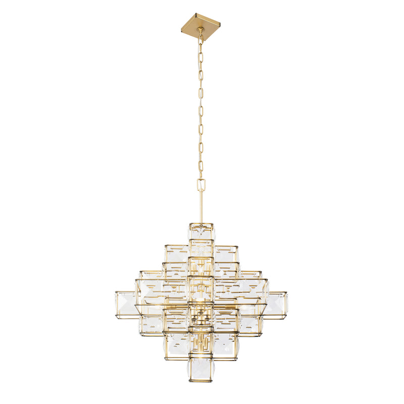 Six Light Chandelier<br /><span style="color:#4AB0CE;">Entrega: 4-10 dias en USA</span><br /><span style="color:#4AB0CE;font-size:60%;">PREGUNTE POR ENTREGA EN PANAMA</span><br />Collection: Cubic<br />Finish: Calypso Gold