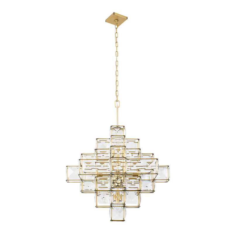 Six Light Chandelier<br /><span style="color:#4AB0CE;">Entrega: 4-10 dias en USA</span><br /><span style="color:#4AB0CE;font-size:60%;">PREGUNTE POR ENTREGA EN PANAMA</span><br />Collection: Cubic<br />Finish: Calypso Gold