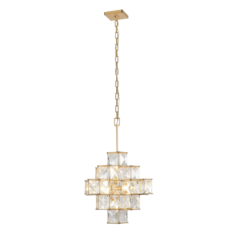 Six Light Chandelier<br /><span style="color:#4AB0CE;">Entrega: 4-10 dias en USA</span><br /><span style="color:#4AB0CE;font-size:60%;">PREGUNTE POR ENTREGA EN PANAMA</span><br />Collection: Cubic<br />Finish: Calypso Gold