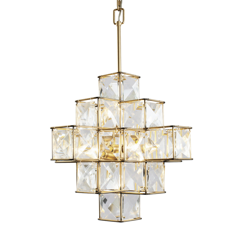 Six Light Chandelier<br /><span style="color:#4AB0CE;">Entrega: 4-10 dias en USA</span><br /><span style="color:#4AB0CE;font-size:60%;">PREGUNTE POR ENTREGA EN PANAMA</span><br />Collection: Cubic<br />Finish: Calypso Gold