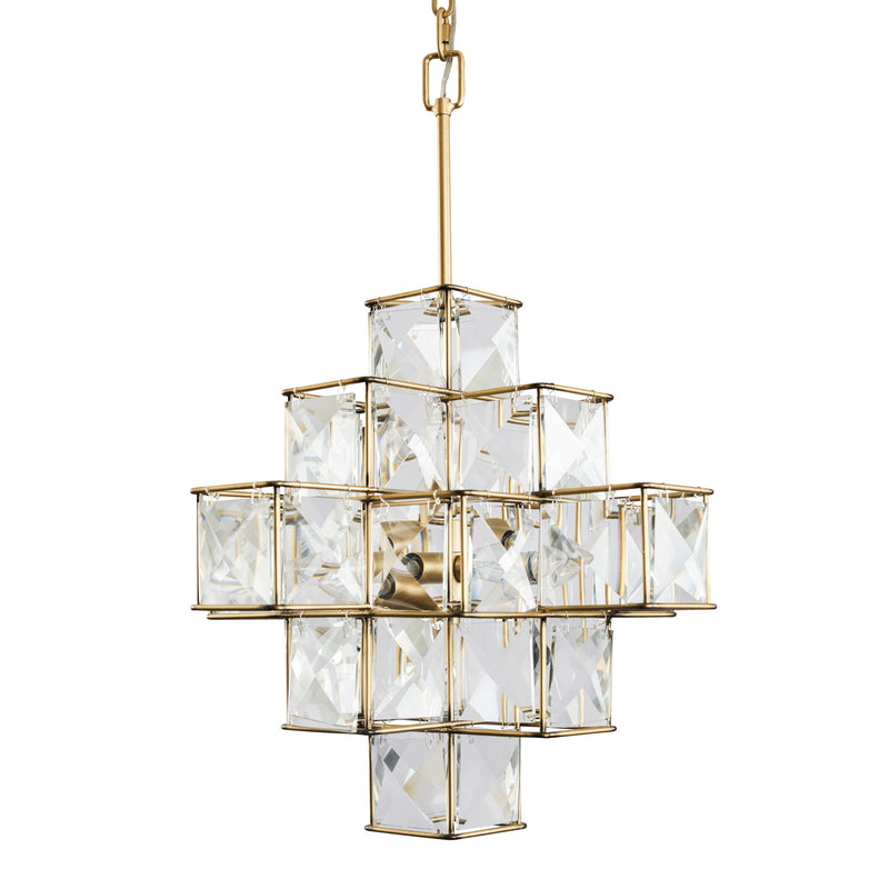 Six Light Chandelier<br /><span style="color:#4AB0CE;">Entrega: 4-10 dias en USA</span><br /><span style="color:#4AB0CE;font-size:60%;">PREGUNTE POR ENTREGA EN PANAMA</span><br />Collection: Cubic<br />Finish: Calypso Gold