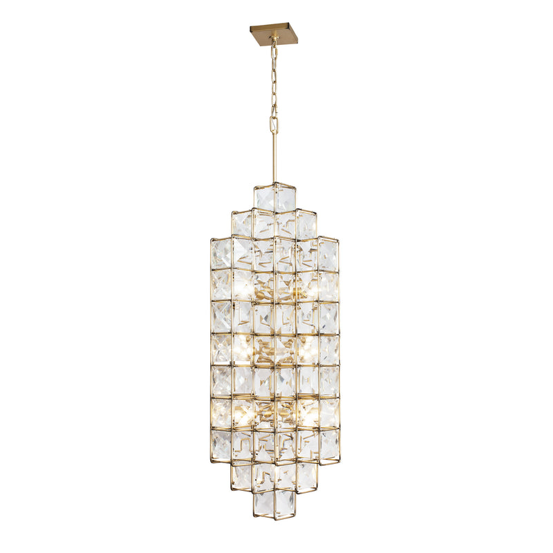 14 Light Foyer Pendant<br /><span style="color:#4AB0CE;">Entrega: 4-10 dias en USA</span><br /><span style="color:#4AB0CE;font-size:60%;">PREGUNTE POR ENTREGA EN PANAMA</span><br />Collection: Cubic<br />Finish: Calypso Gold