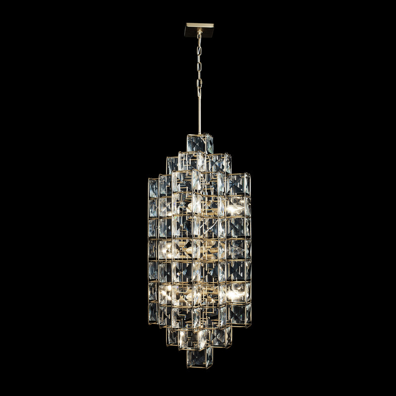 14 Light Foyer Pendant<br /><span style="color:#4AB0CE;">Entrega: 4-10 dias en USA</span><br /><span style="color:#4AB0CE;font-size:60%;">PREGUNTE POR ENTREGA EN PANAMA</span><br />Collection: Cubic<br />Finish: Calypso Gold