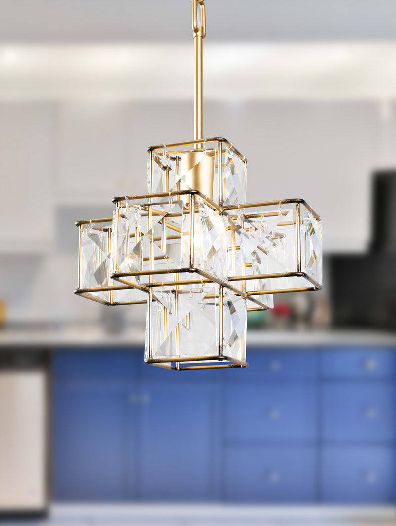 Varaluz - 329P01CG - One Light Pendant - Cubic - Calypso Gold