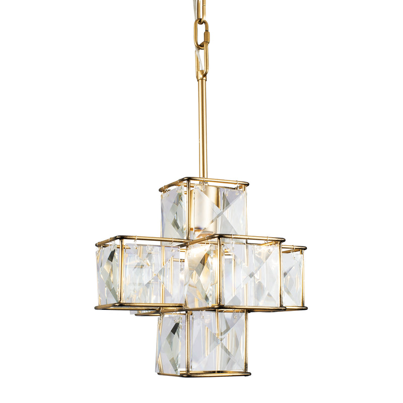 One Light Pendant<br /><span style="color:#4AB0CE;">Entrega: 4-10 dias en USA</span><br /><span style="color:#4AB0CE;font-size:60%;">PREGUNTE POR ENTREGA EN PANAMA</span><br />Collection: Cubic<br />Finish: Calypso Gold
