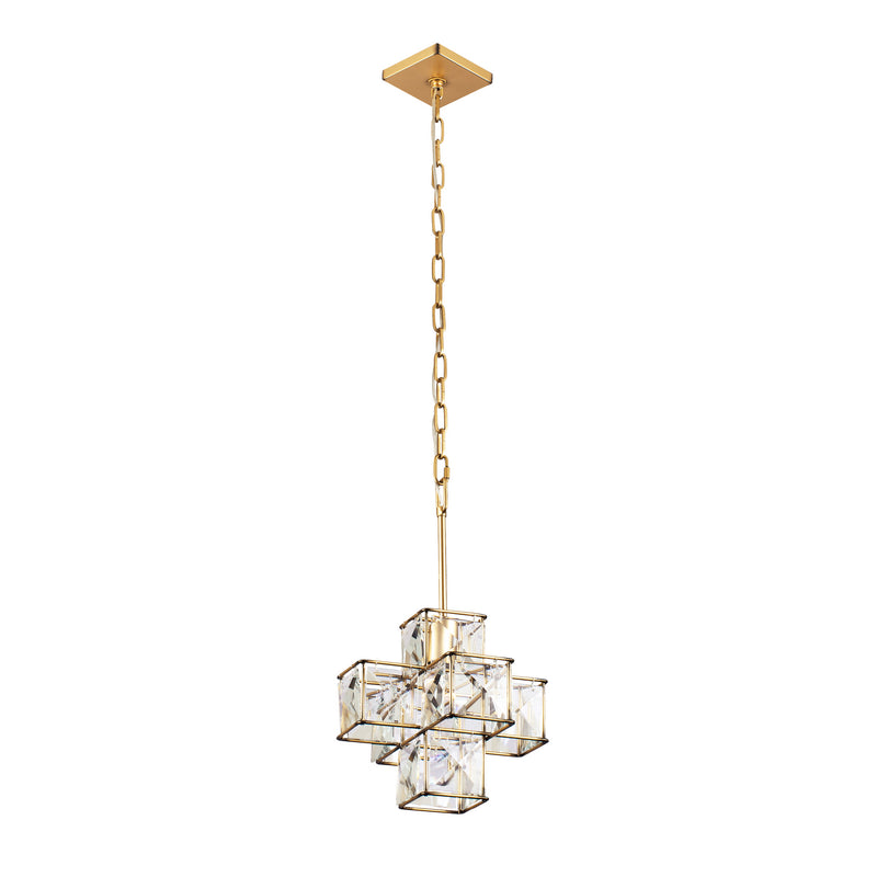 One Light Pendant<br /><span style="color:#4AB0CE;">Entrega: 4-10 dias en USA</span><br /><span style="color:#4AB0CE;font-size:60%;">PREGUNTE POR ENTREGA EN PANAMA</span><br />Collection: Cubic<br />Finish: Calypso Gold