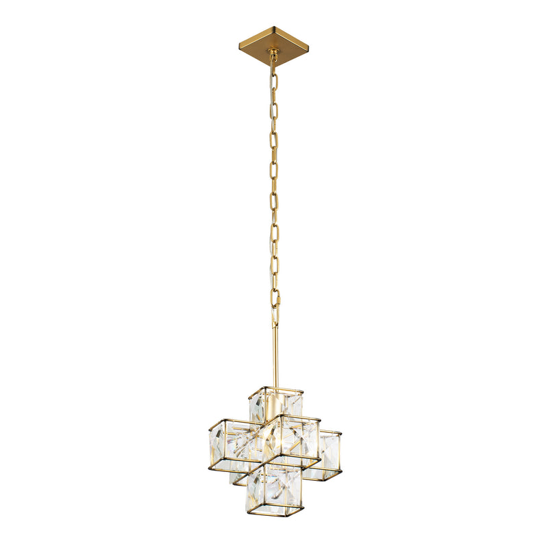 One Light Pendant<br /><span style="color:#4AB0CE;">Entrega: 6-7 semanas en USA</span><br /><span style="color:#4AB0CE;font-size:60%;">PREGUNTE POR ENTREGA EN PANAMA</span><br />Collection: Cubic<br />Finish: Calypso Gold