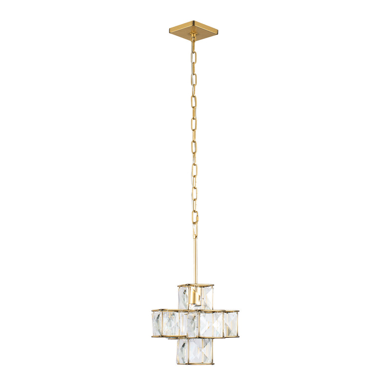One Light Pendant<br /><span style="color:#4AB0CE;">Entrega: 4-10 dias en USA</span><br /><span style="color:#4AB0CE;font-size:60%;">PREGUNTE POR ENTREGA EN PANAMA</span><br />Collection: Cubic<br />Finish: Calypso Gold