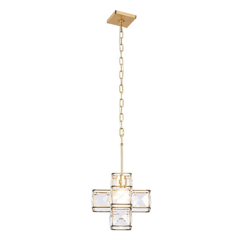 One Light Pendant<br /><span style="color:#4AB0CE;">Entrega: 4-10 dias en USA</span><br /><span style="color:#4AB0CE;font-size:60%;">PREGUNTE POR ENTREGA EN PANAMA</span><br />Collection: Cubic<br />Finish: Calypso Gold