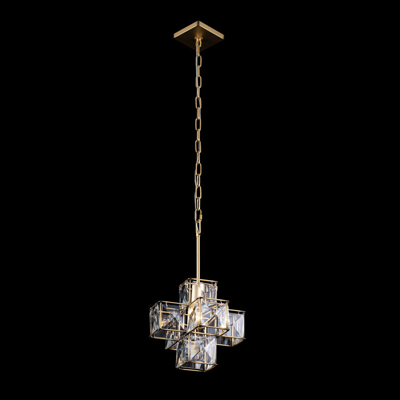One Light Pendant<br /><span style="color:#4AB0CE;">Entrega: 4-10 dias en USA</span><br /><span style="color:#4AB0CE;font-size:60%;">PREGUNTE POR ENTREGA EN PANAMA</span><br />Collection: Cubic<br />Finish: Calypso Gold