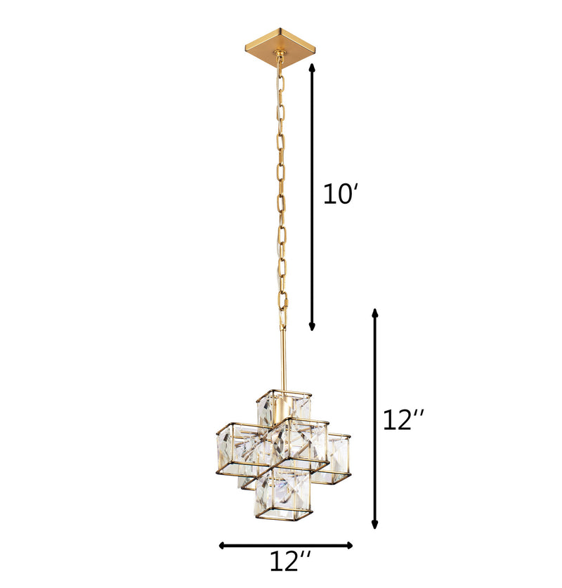 One Light Pendant<br /><span style="color:#4AB0CE;">Entrega: 4-10 dias en USA</span><br /><span style="color:#4AB0CE;font-size:60%;">PREGUNTE POR ENTREGA EN PANAMA</span><br />Collection: Cubic<br />Finish: Calypso Gold