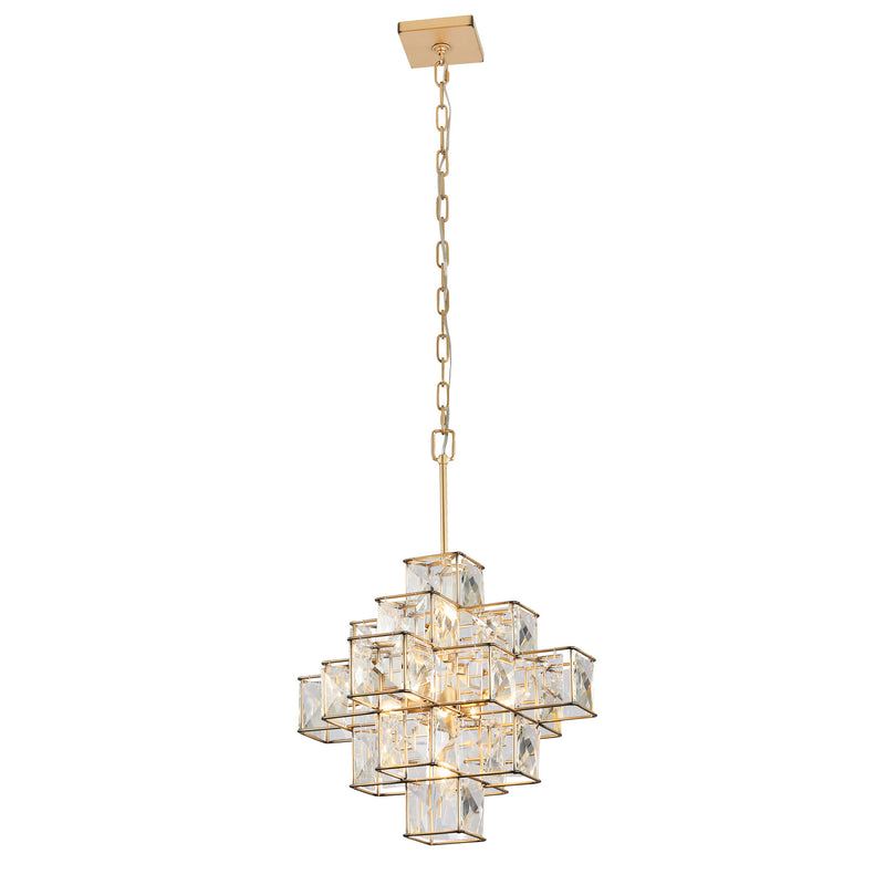 Six Light Pendant<br /><span style="color:#4AB0CE;">Entrega: 16-17 semanas en USA</span><br /><span style="color:#4AB0CE;font-size:60%;">PREGUNTE POR ENTREGA EN PANAMA</span><br />Collection: Cubic<br />Finish: Calypso Gold