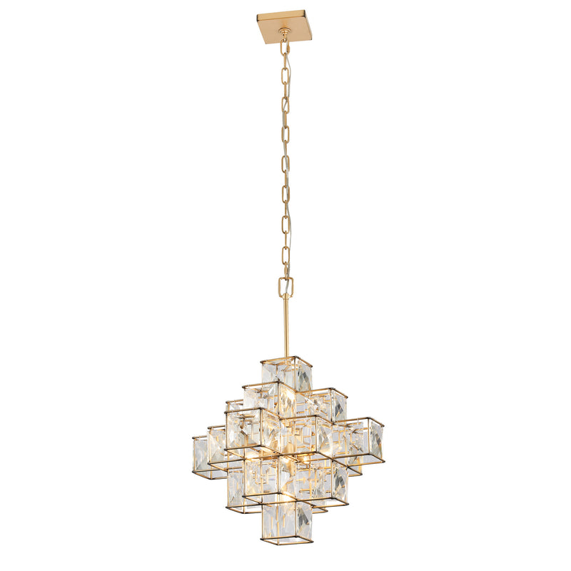 Six Light Pendant<br /><span style="color:#4AB0CE;">Entrega: 4-10 dias en USA</span><br /><span style="color:#4AB0CE;font-size:60%;">PREGUNTE POR ENTREGA EN PANAMA</span><br />Collection: Cubic<br />Finish: Calypso Gold