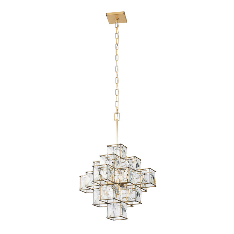 Six Light Pendant<br /><span style="color:#4AB0CE;">Entrega: 4-10 dias en USA</span><br /><span style="color:#4AB0CE;font-size:60%;">PREGUNTE POR ENTREGA EN PANAMA</span><br />Collection: Cubic<br />Finish: Calypso Gold