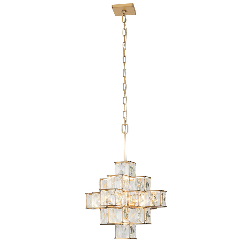 Six Light Pendant<br /><span style="color:#4AB0CE;">Entrega: 4-10 dias en USA</span><br /><span style="color:#4AB0CE;font-size:60%;">PREGUNTE POR ENTREGA EN PANAMA</span><br />Collection: Cubic<br />Finish: Calypso Gold