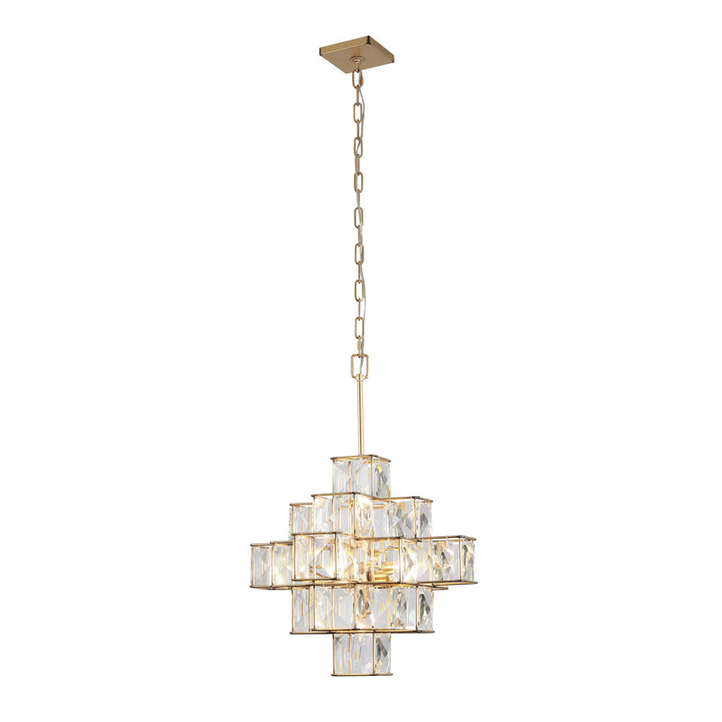 Six Light Pendant<br /><span style="color:#4AB0CE;">Entrega: 4-10 dias en USA</span><br /><span style="color:#4AB0CE;font-size:60%;">PREGUNTE POR ENTREGA EN PANAMA</span><br />Collection: Cubic<br />Finish: Calypso Gold