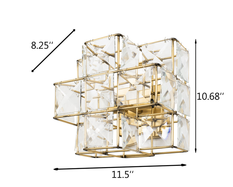 Varaluz - 329W03CG - Three Light Wall Sconce - Cubic - Calypso Gold