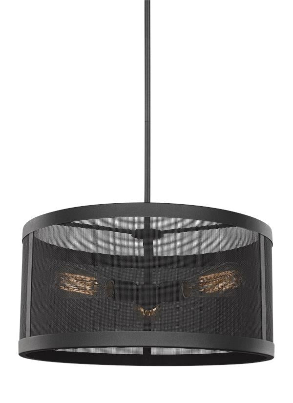 Three Light Pendant<br /><span style="color:#4AB0CE;">Entrega: 2-3 semanas en USA</span><br /><span style="color:#4AB0CE;font-size:60%;">PREGUNTE POR ENTREGA EN PANAMA</span><br />Collection: Gereon<br />Finish: Black