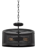 Two Light Semi-Flush Convertible Pendant<br /><span style="color:#4AB0CE;">Entrega: 4-10 dias en USA</span><br /><span style="color:#4AB0CE;font-size:60%;">PREGUNTE POR ENTREGA EN PANAMA</span><br />Collection: Gereon<br />Finish: Black