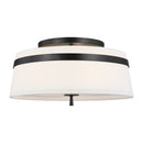 Three Light Semi-Flush Mount<br /><span style="color:#4AB0CE;">Entrega: 4-10 dias en USA</span><br /><span style="color:#4AB0CE;font-size:60%;">PREGUNTE POR ENTREGA EN PANAMA</span><br />Collection: Cordtlandt<br />Finish: Aged Iron