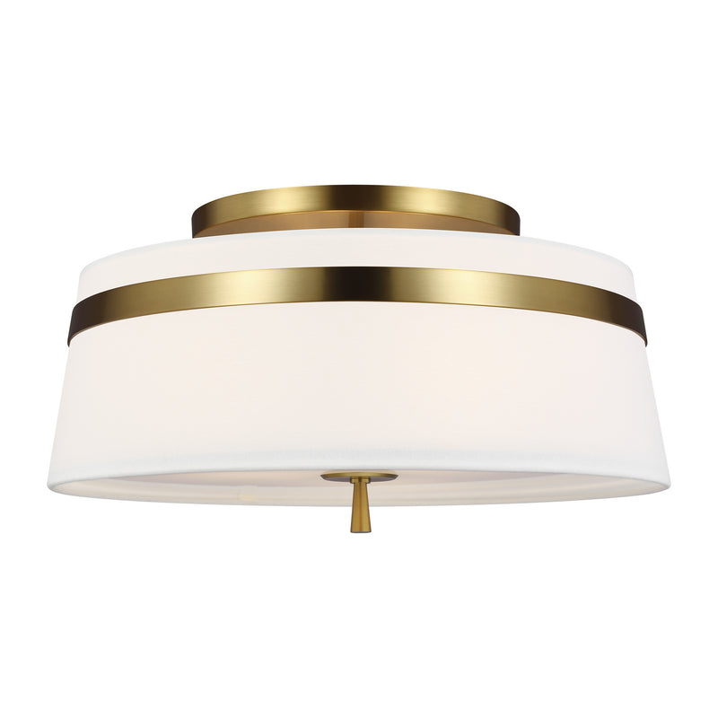 Three Light Semi-Flush Mount<br /><span style="color:#4AB0CE;">Entrega: 4-10 dias en USA</span><br /><span style="color:#4AB0CE;font-size:60%;">PREGUNTE POR ENTREGA EN PANAMA</span><br />Collection: Cordtlandt<br />Finish: Burnished Brass